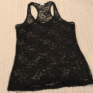 Black lace tank top